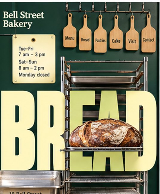 Bakery homepage on a cooling rack